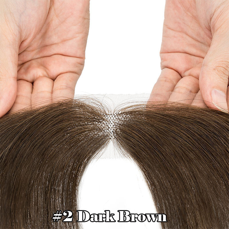 Full Lace Human Hair Patch Cover for Women Receding Hairline - Blonde