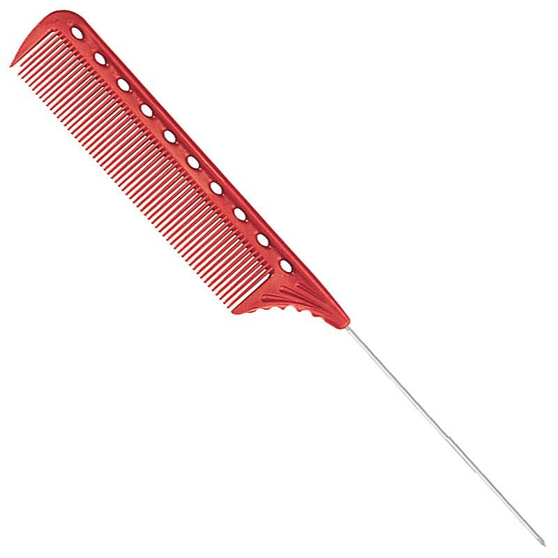 YS Park 116 Super Winding Pin Tail Grip Comb - Red Hair Styling Tool