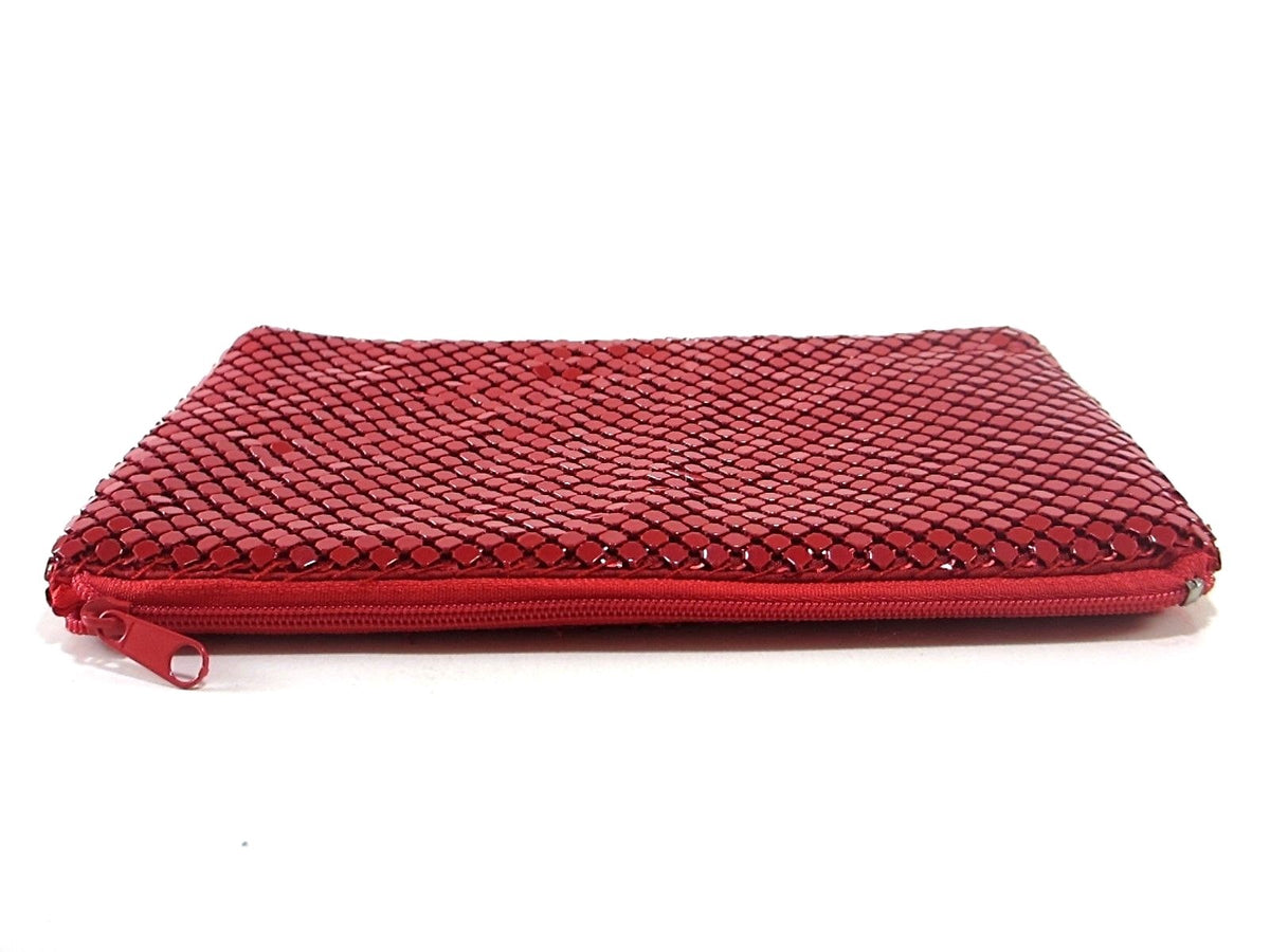 Metal Mesh Cosmetic Bag Travel Makeup Bag with Zipper - Multiple Colors