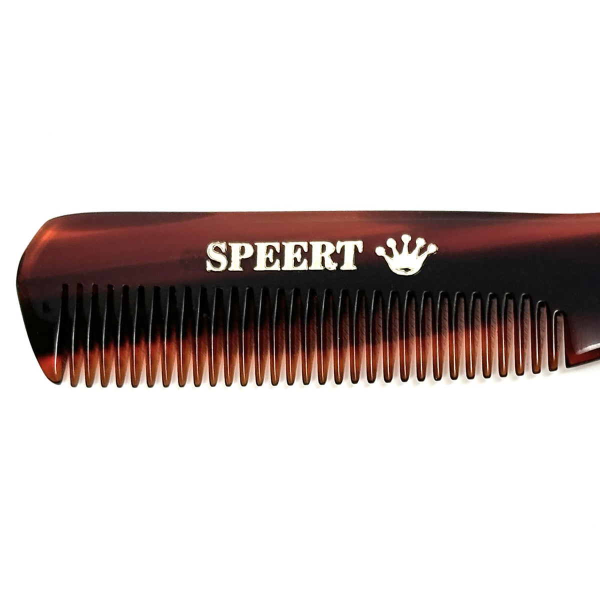 Handmade Swiss Mustache & Beard Comb 5 Inch Tortoise Shell Brown