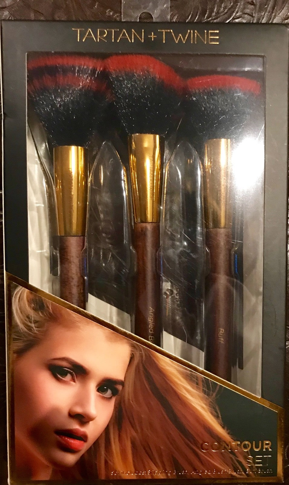 Makeup Brush Set - Contour and Define 3 Piece Face Brush Kit