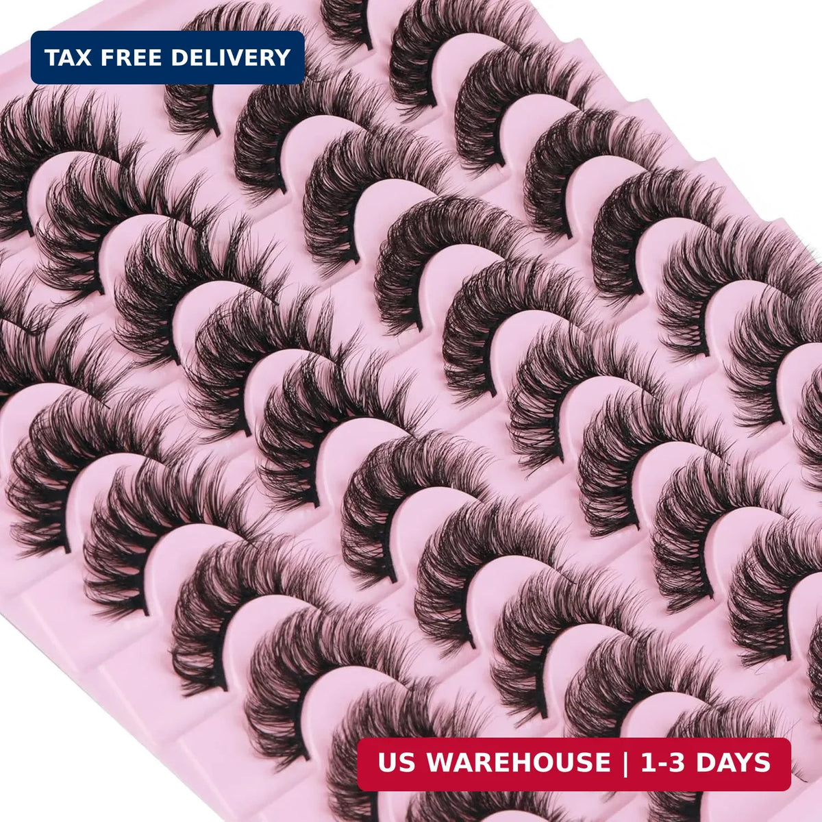 20 Pairs False Eyelashes Set Natural Wispy Fluffy Cat Eye Faux Mink Lashes