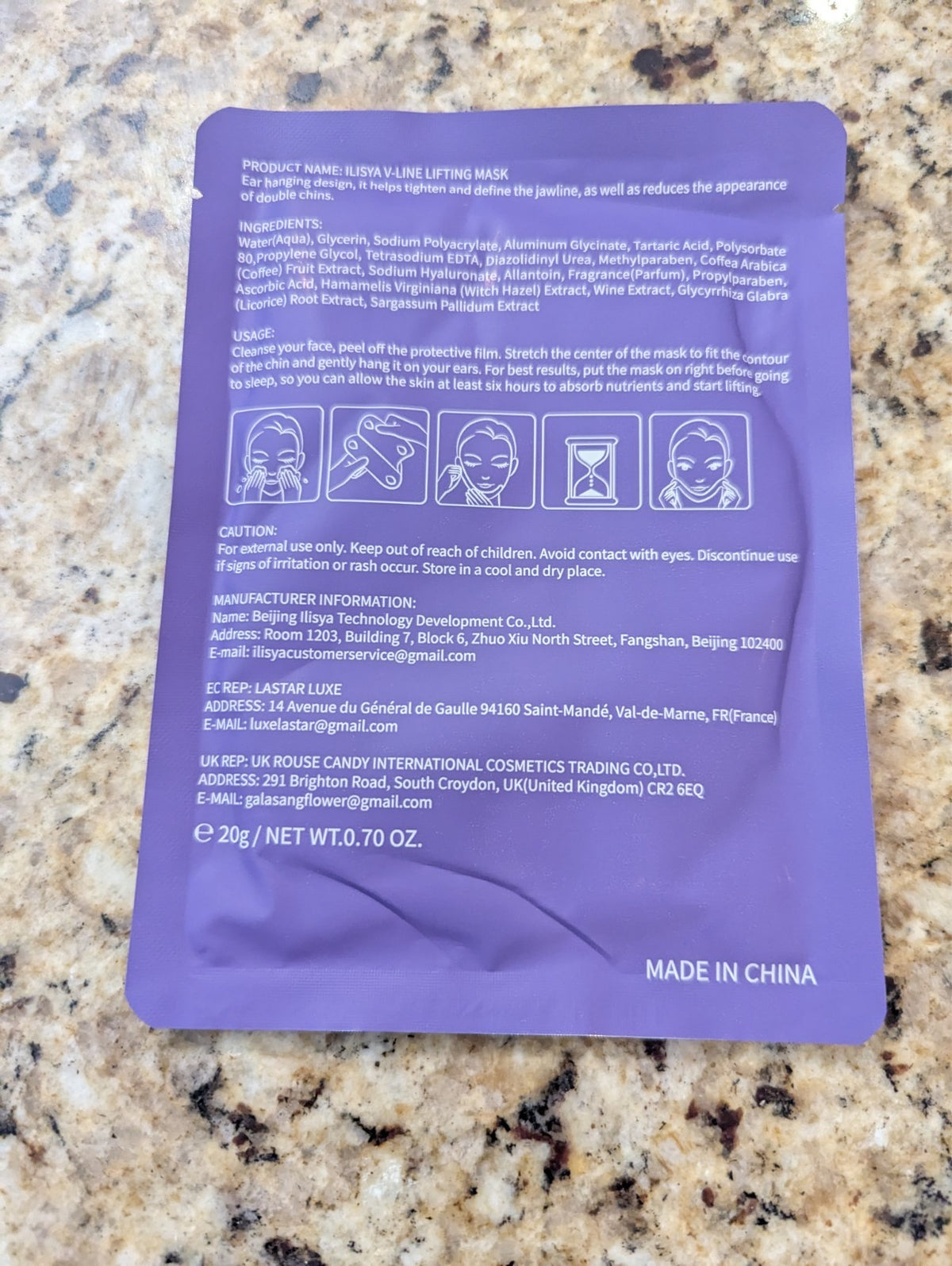 V-Line Lifting Mask with Ear Hanging Design, 7 Pack