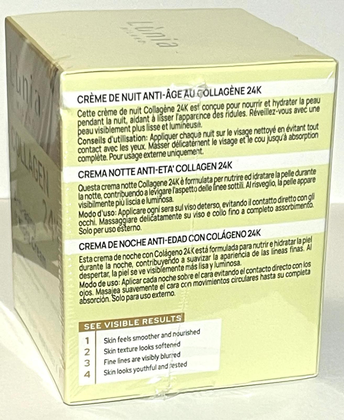 Collagen 24K Anti-Aging Night Cream - Hydrates, Nourishes & Reduces Fine Lines