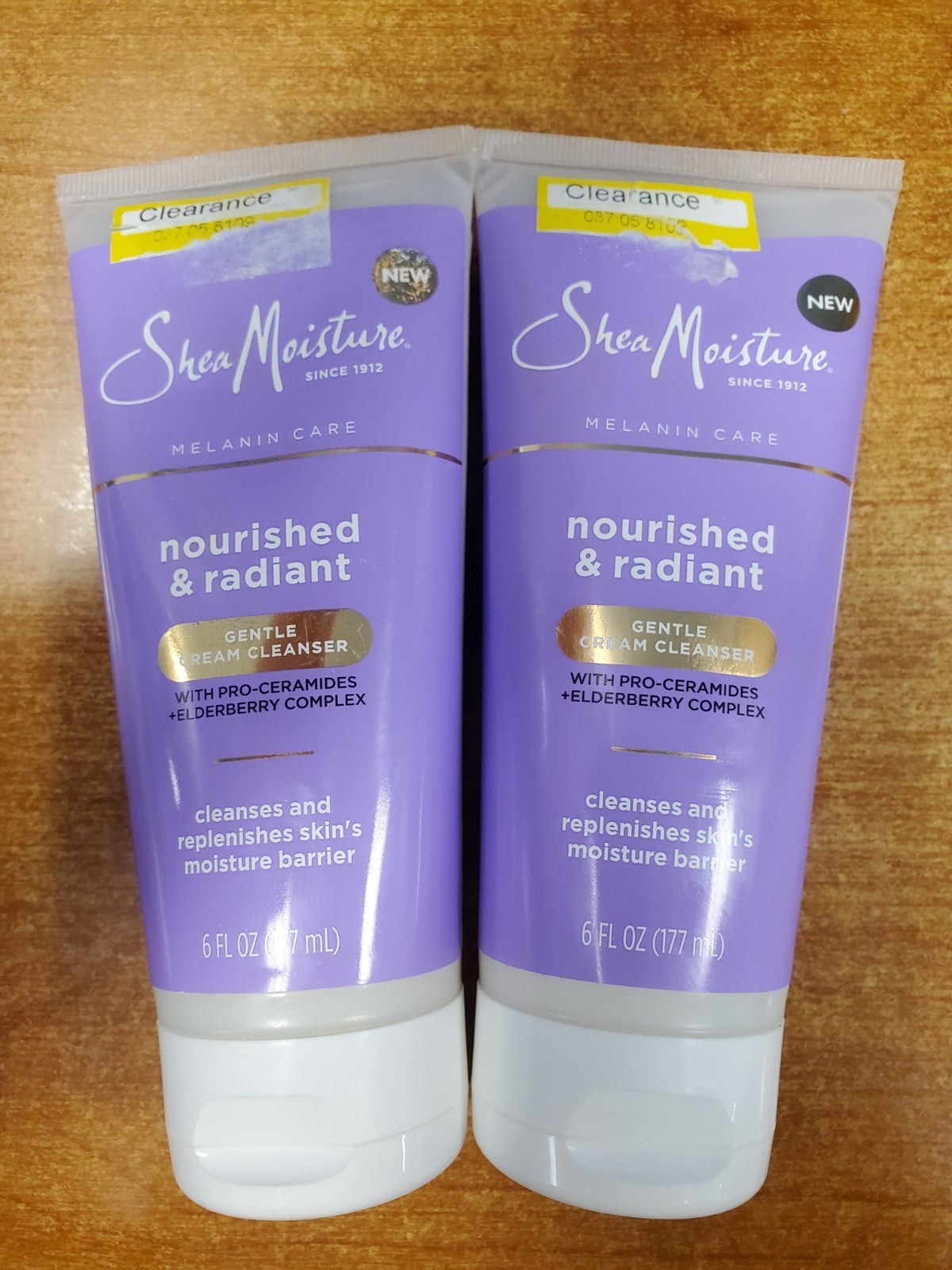 2 Pack Gentle Cream Facial Cleanser with Pro-Ceramides & Elderberry 6oz
