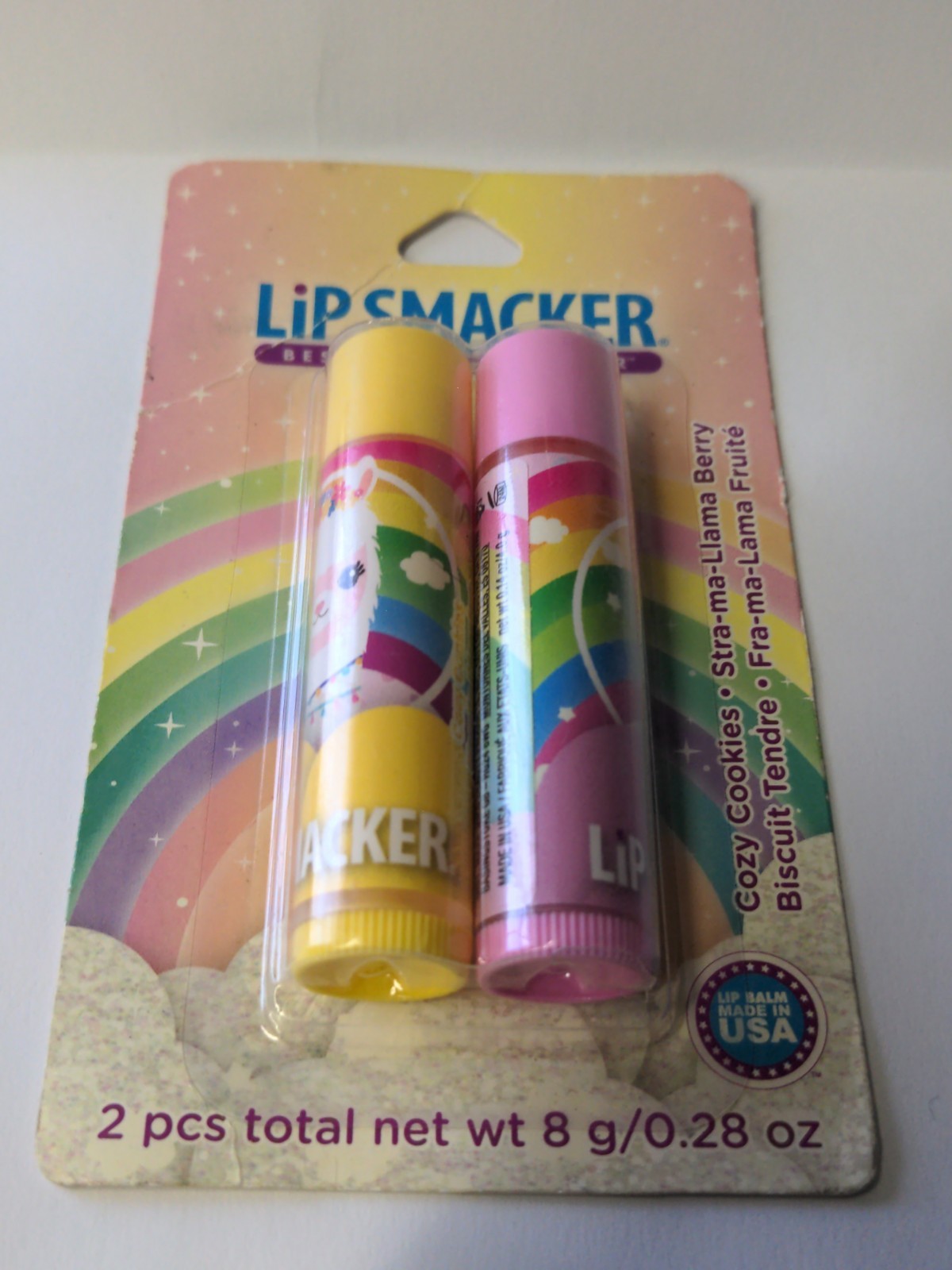 Lip Balm Set - Carved Llama Berry Flavors, Lot of 2, Best Flavor Forever