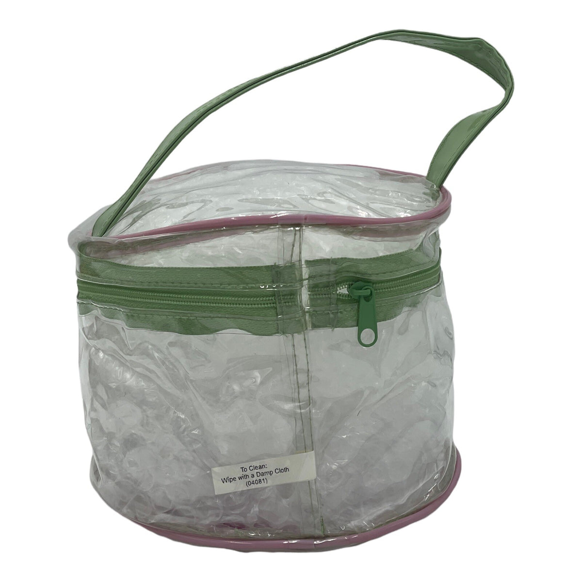 Vintage Floral Clear Cosmetic Gift Bag with Tulip Design - 6 Inch