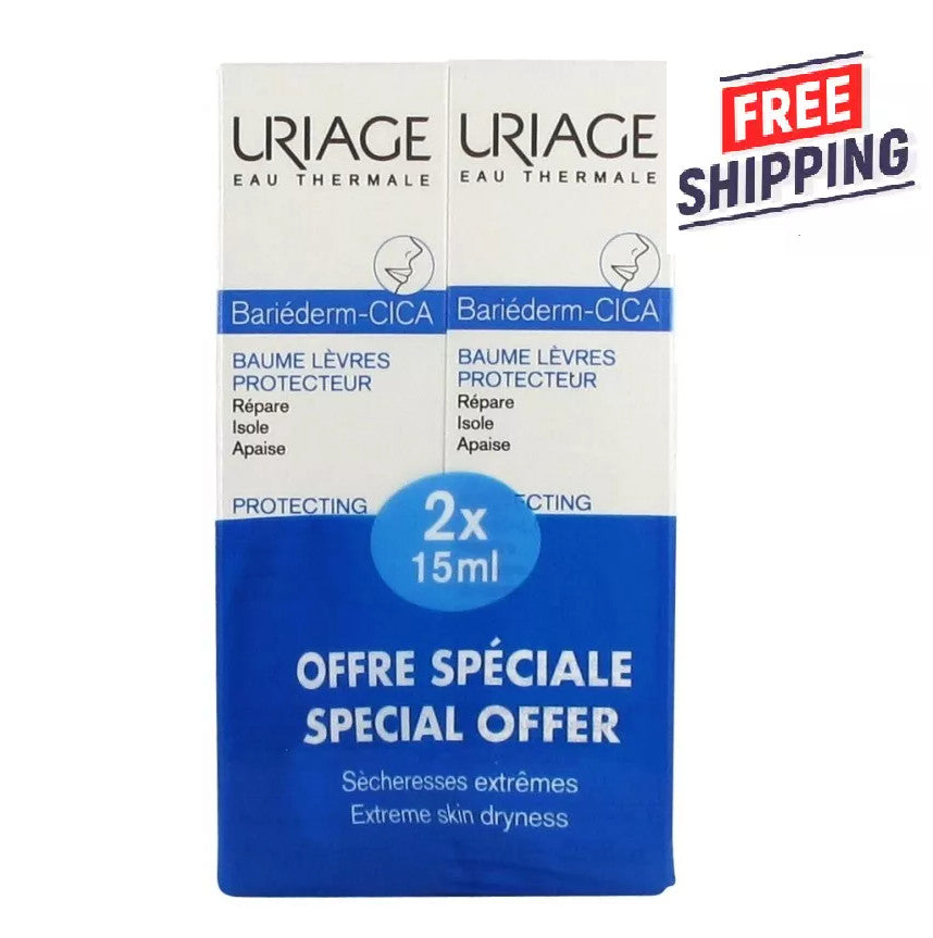 Repairing Lip Balm Set - Hydrating & Soothing for Damaged Lips, 2 x 15ml