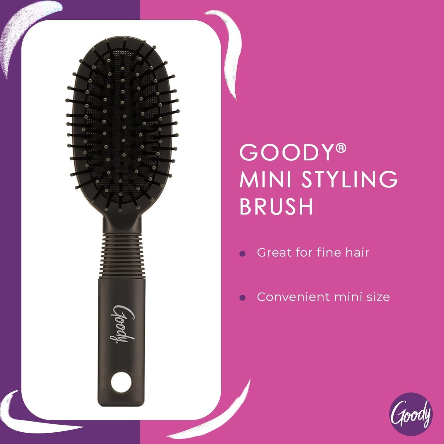 Mini Detangling Cushion Hairbrush for Kids and Adults - Travel-Friendly, Gentle Tangle Comb
