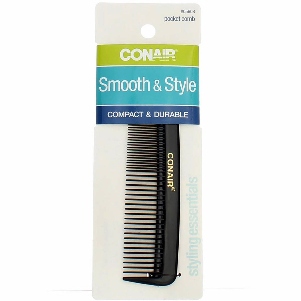 2 Pack Conair Hair Combs - Portable Hair Styling Accessories