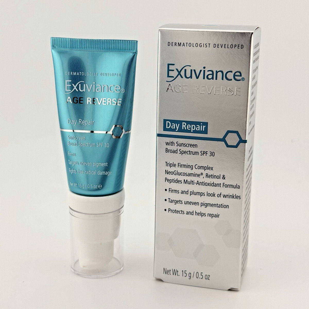 Exuviance Age Reverse Day Repair Sunscreen SPF 30 - 2-Pack, 15g Each