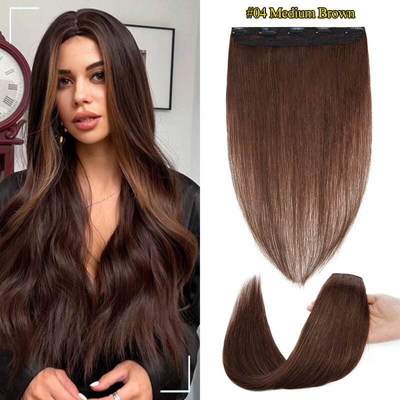 Clip-In Human Hair Extensions Full Head Wavy or Straight, Remy Hair