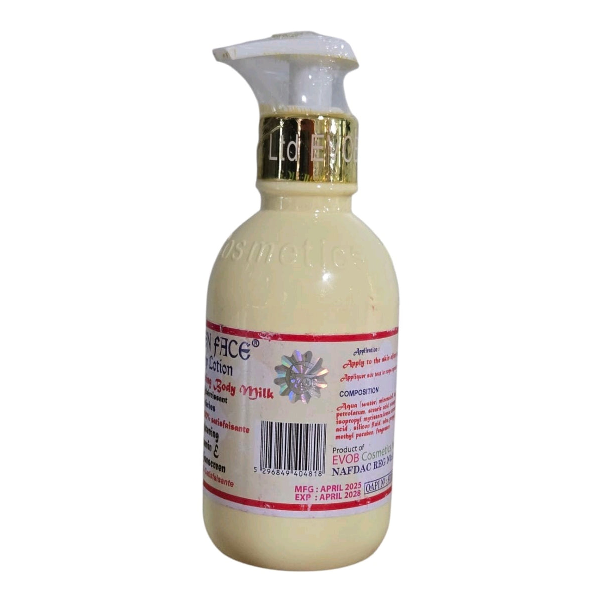 Golden Face Lightening Body Lotion with Vitamin E - 250ml Serum & Face Cream