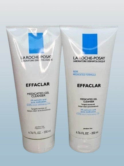 Medicated Facial Gel Cleanser for Acne-Prone Skin - 6.76 oz, Pack of 2