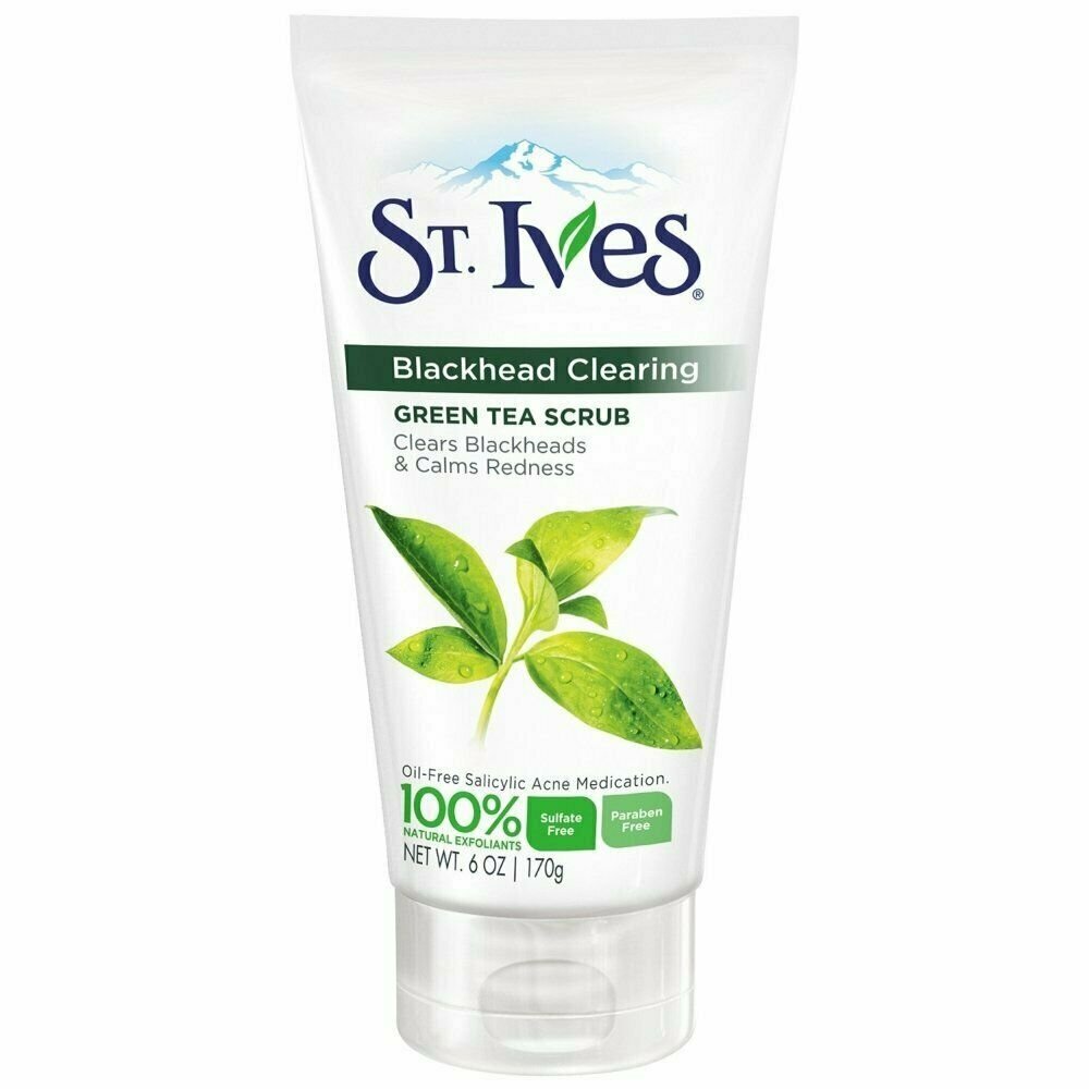 St. Ives Blackhead Clearing Green Tea Facial Scrub Natural Exfoliants