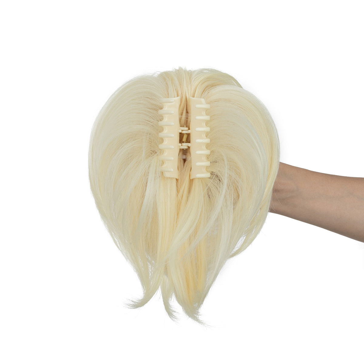 Short Claw Ponytail Extender with Bendable Updo Hair Piece and Claw Clip - Natural Look