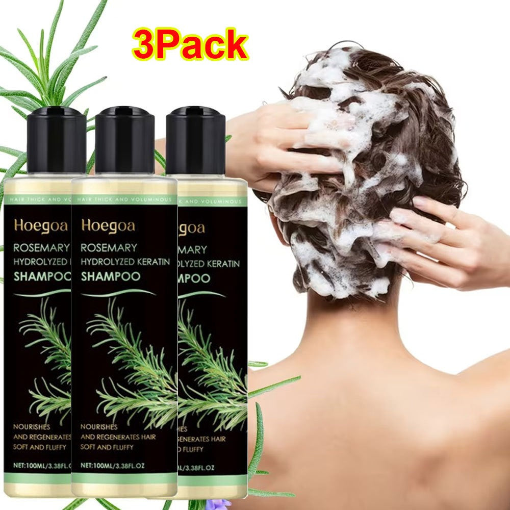 Rosemary Hydrolyzed Keratin Shampoo, Smoothing Cleanser for Dry