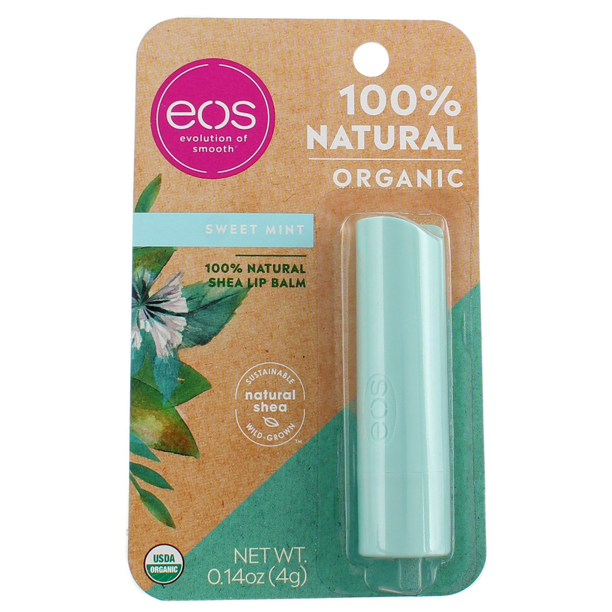 Natural Shea Lip Balm Stick with Sweet Mint - Hydrating & Organic