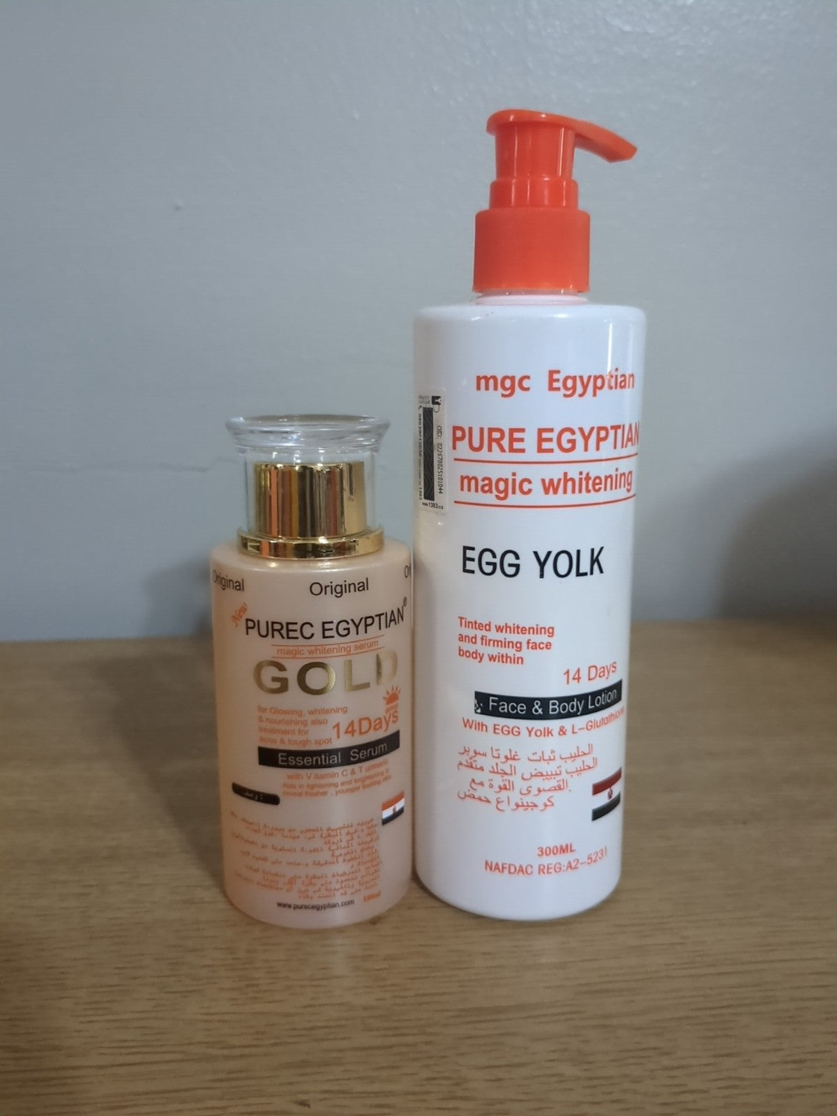 Egyptian Gold Face & Body Serum with SPF and Egg Yolk Lotion - Unbranded