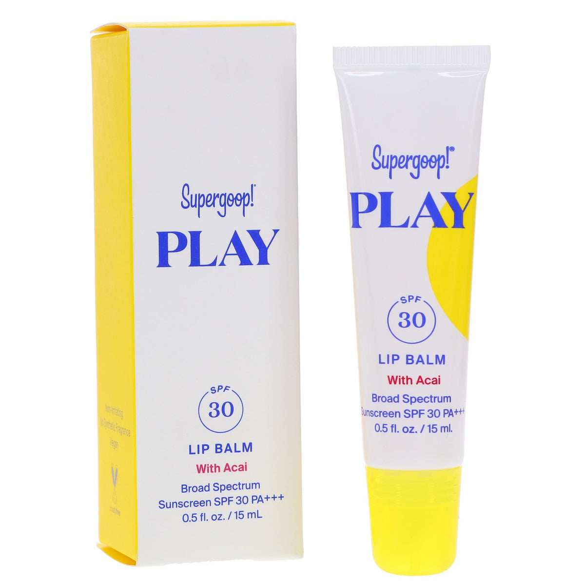 Supergoop SPF 30 Lip Balm with Acai 0.5 oz - Nourishing Sun Protection