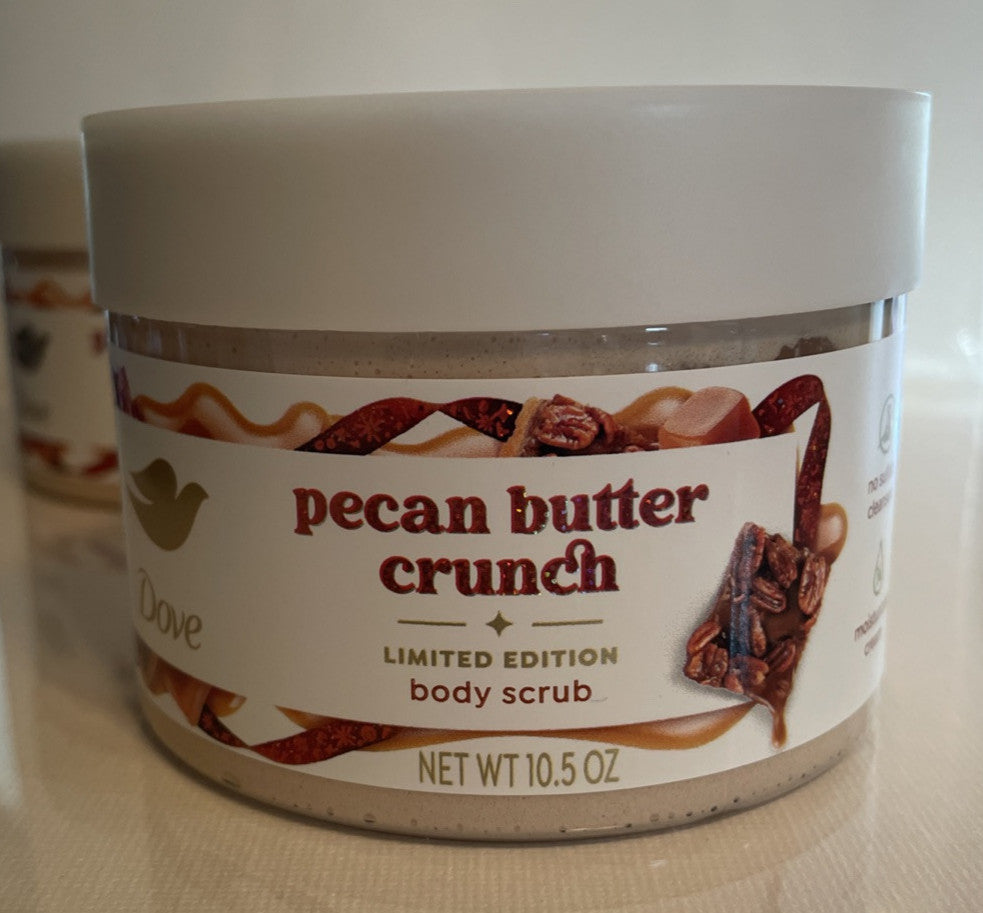 2 Dove Pecan Butter Crunch Body Scrub Limited Edition 10.5 oz.