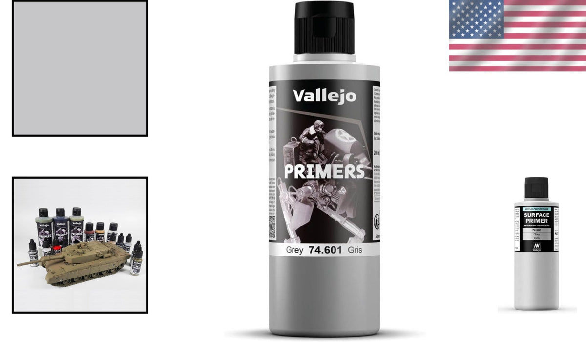 Grey Acrylic Primer 200ml for Models - Quick Drying, Strong Adhesion