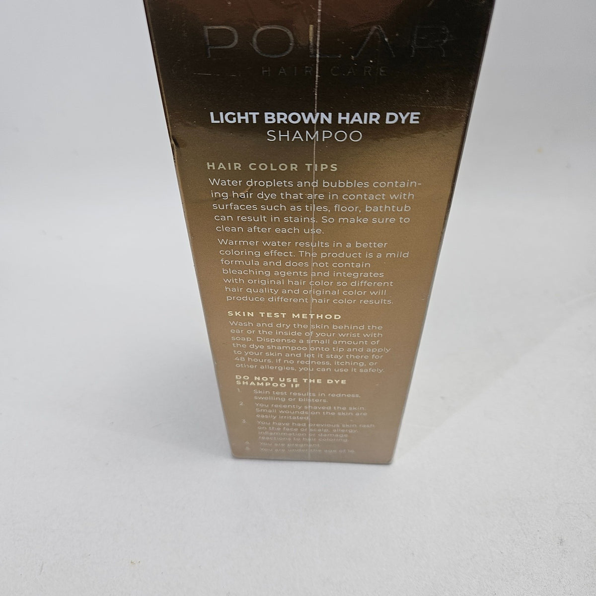 Polar Light Brown Hair Dye Shampoo - Rich, Non-Toxic Brunette Color 6.7oz