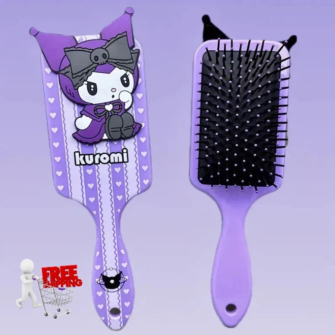 Kuromi Hair Comb Sanrio Purple Heart Design Detangler Styling Accessory