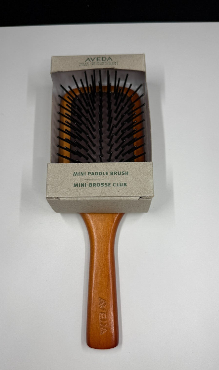 Mini Wooden Paddle Brush with Scalp Massager - Detangling Comb
