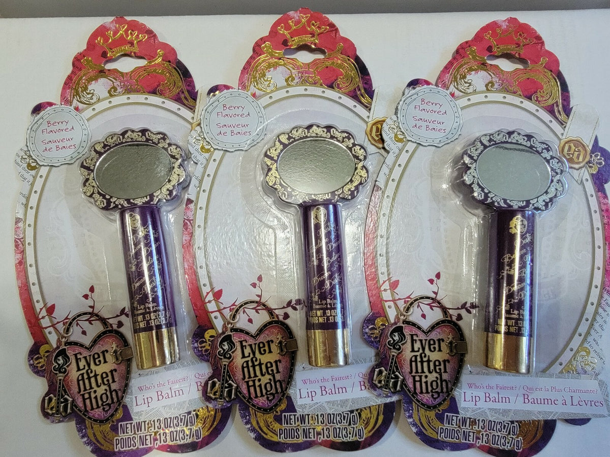 Berry Flavored Lip Balm Set with Mirrors - Ever After High Monster High Collection