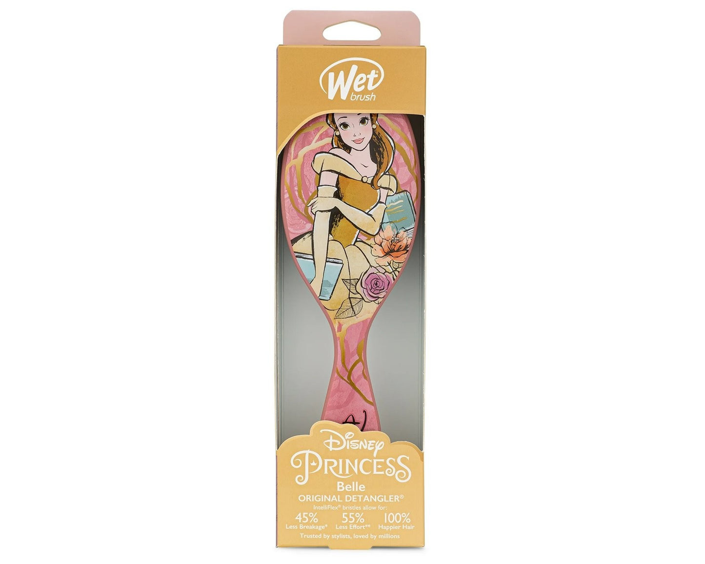 Detangler Hairbrush with IntelliFlex Bristles for Tangle-Free Hair - Belle Disney Princess