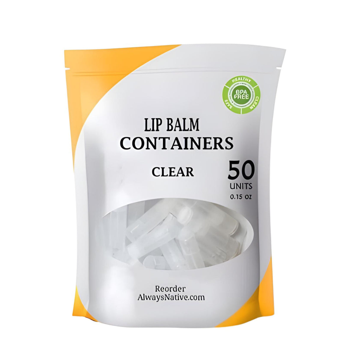 100 Pack Empty Lip Balm Tubes with Leak-Proof Caps BPA Free No Tray