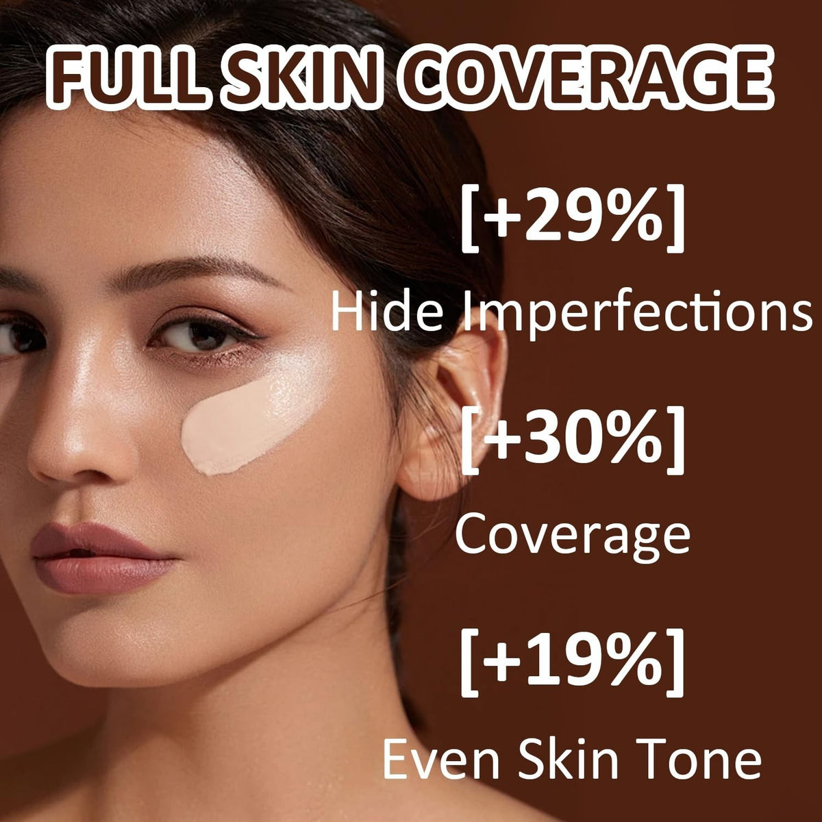 Airbrush Foundation Spray with Brush - Full Coverage Matte Makeup