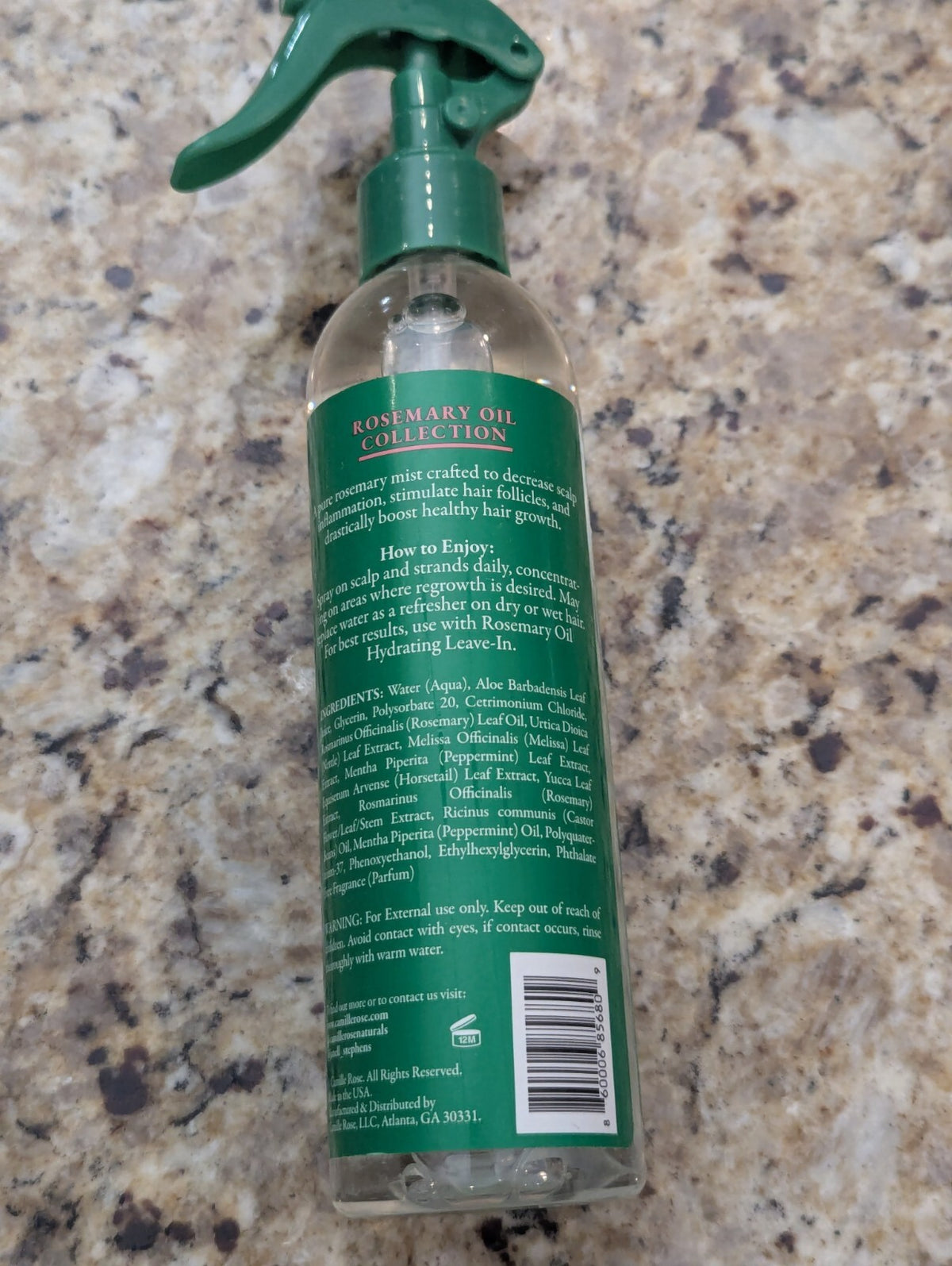 Rosemary Water Daily Strengthening Mist - Nourishing Hair & Scalp Spray 8 fl oz
