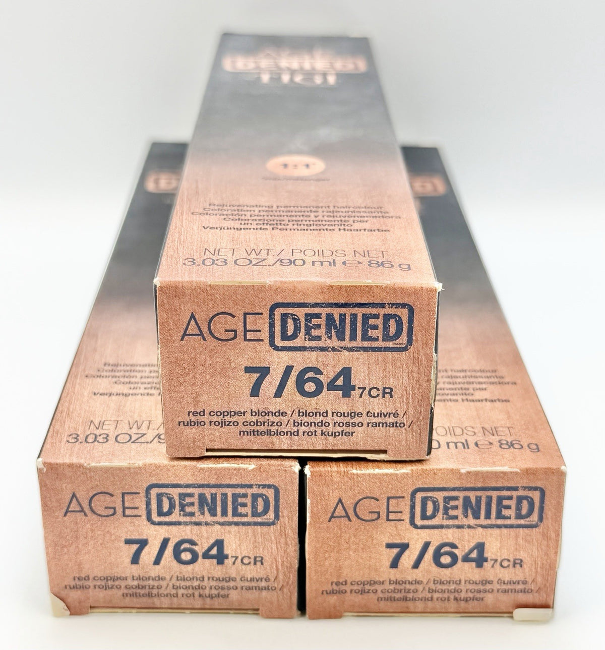Permanent Hair Color 7/64 Red Copper Blonde 3.03oz - 3 Pack