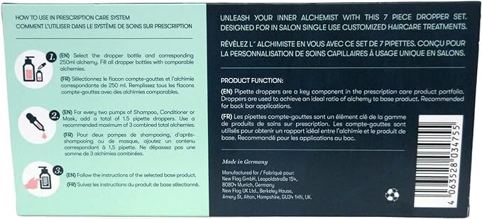Prescription Dropper Set - 7 Pieces, 1 oz for Haircare & Custom Treatments