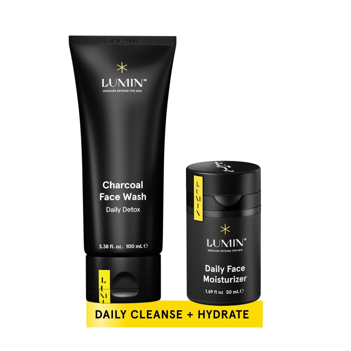 Men's Charcoal Face Wash & Hydrating Moisturizer Duo - 1.7 Oz Pack of 2