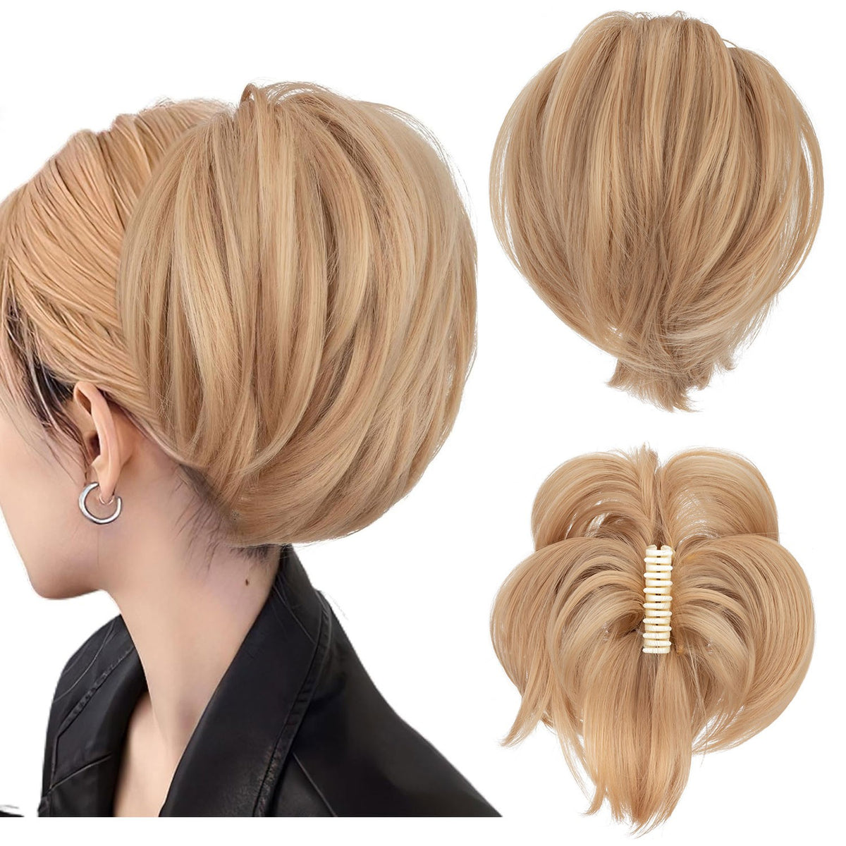 Thick 95G Clip-In Ponytail Hair Extensions - Curly Wavy Natural Look