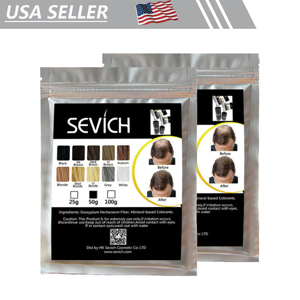 Hair Fiber Refill 50g 2 Pack - Multiple Colors