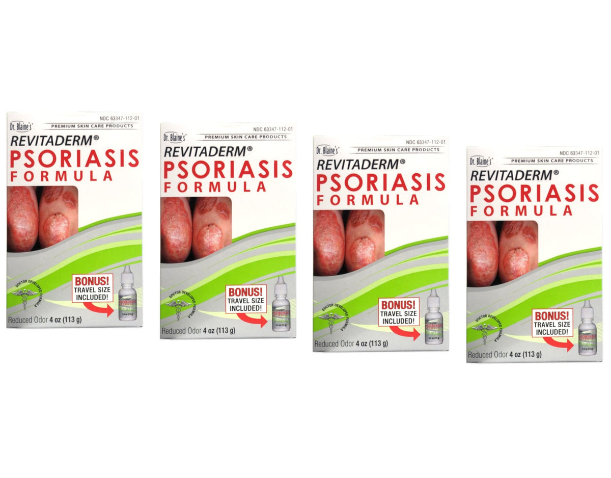 Dr. Blaine's Revitaderm Psoriasis Formula 4 Oz. + Travel Size - Pack