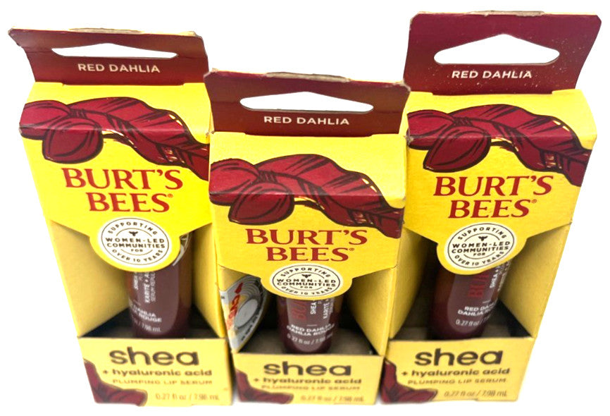 Burt's Bees Shea Hyaluronic Acid Lip Plumping Serum Set - Red Dahlia