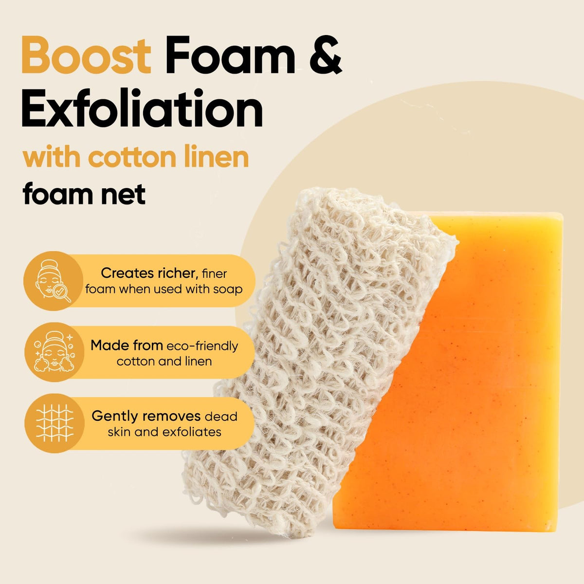 Kojic Acid Turmeric Soap with Sponge - Brightening Dark Spot Corrector, 4.3 oz Pack of 2