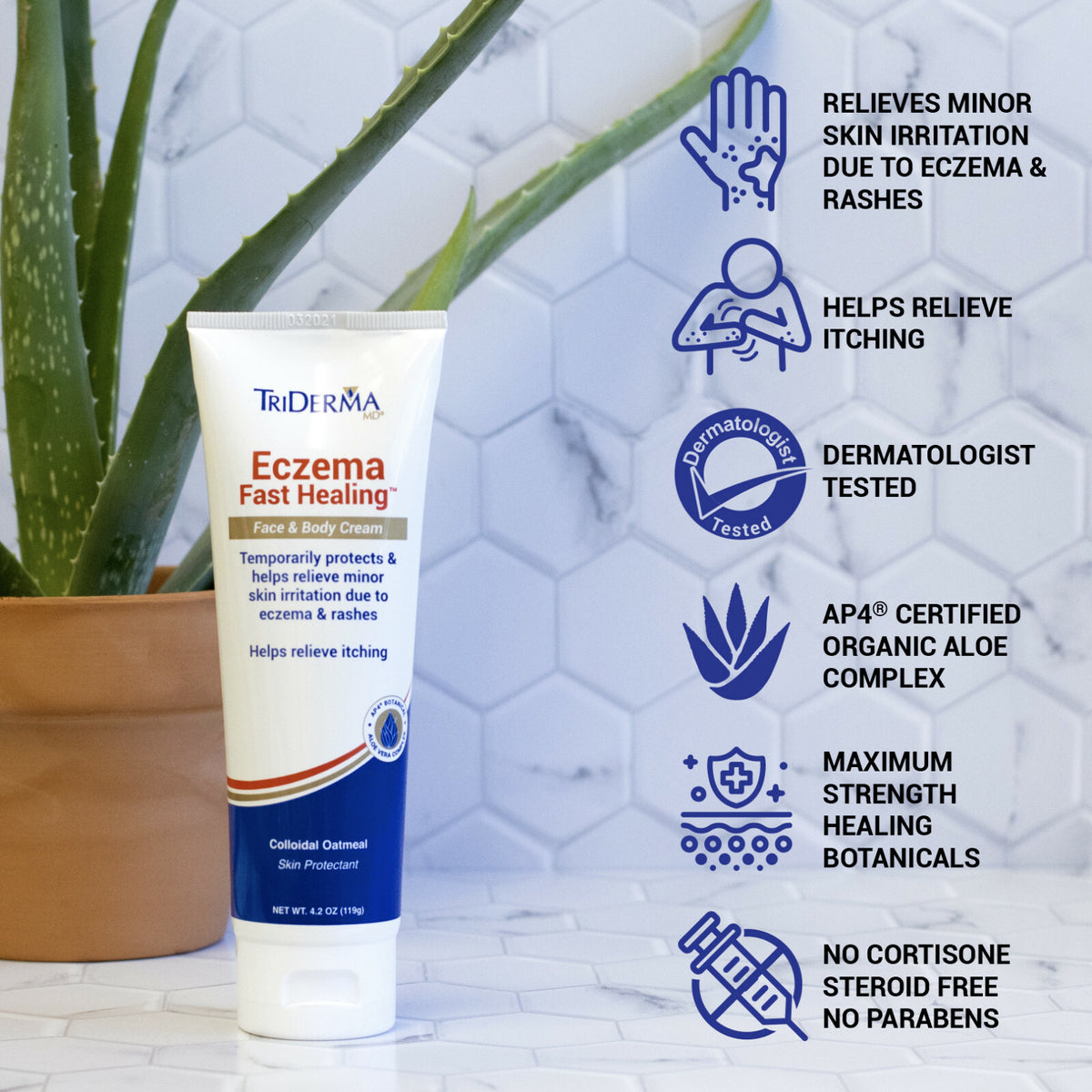 Eczema Fast Healing Cream, 4.2 oz, Pack of 4