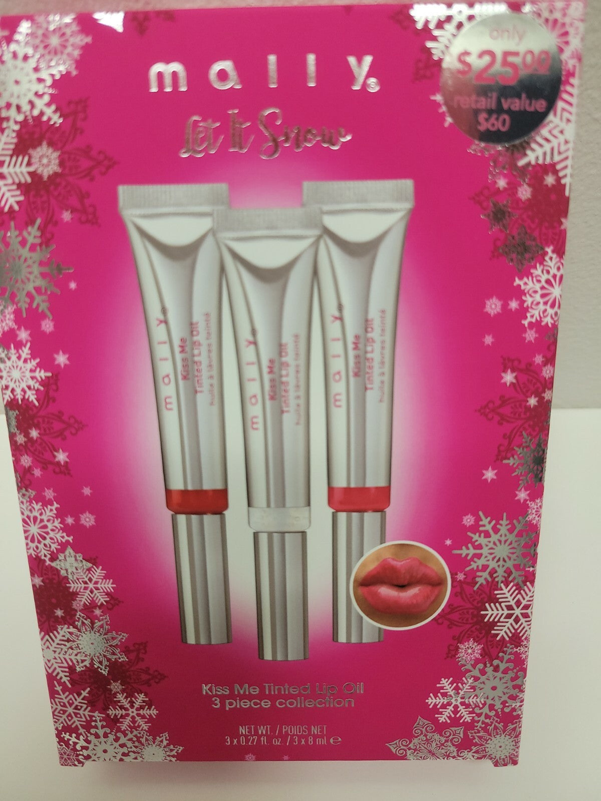 Lip Oil Set - Tinted Lip Treatment Trio with Cherry, Melon & Clear Shades