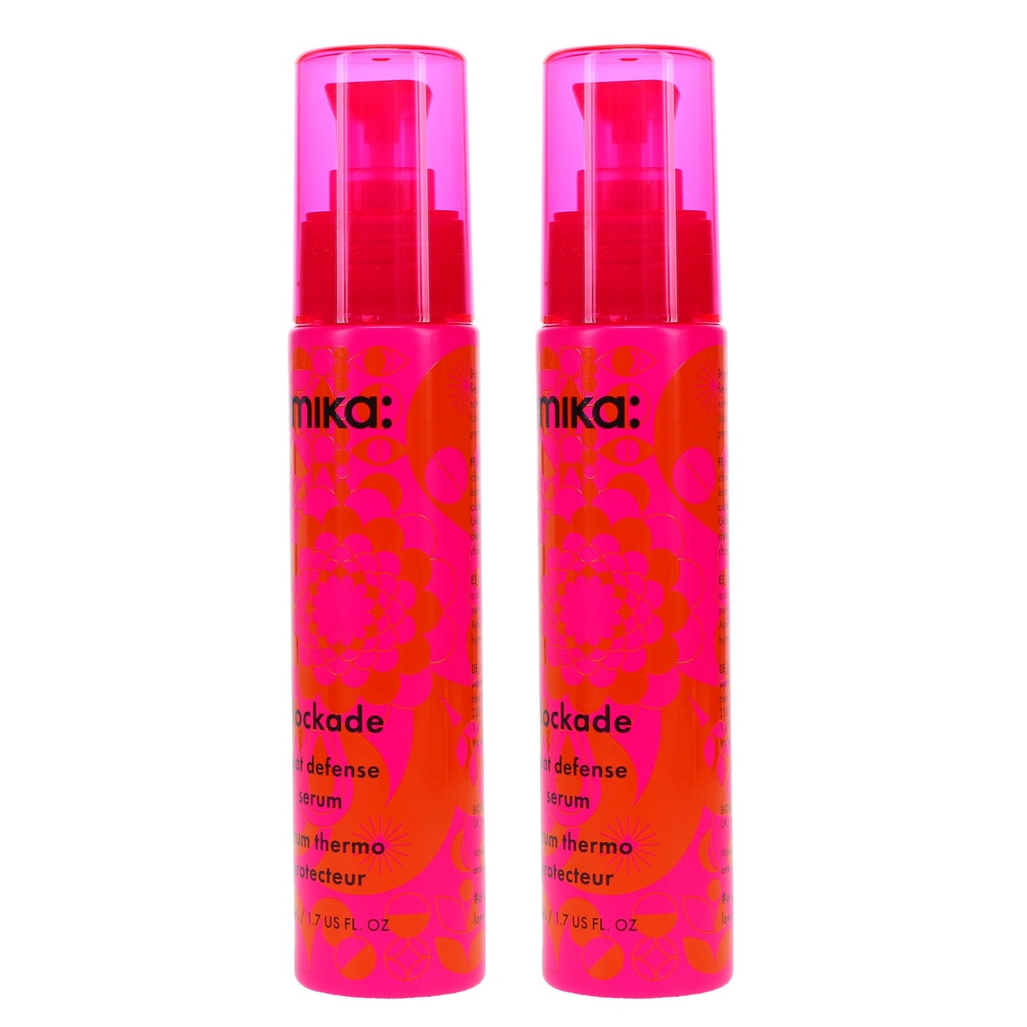 Amika Heat Defense Serum 1.7 oz - Protects Hair from Thermal Damage, 2 Pack