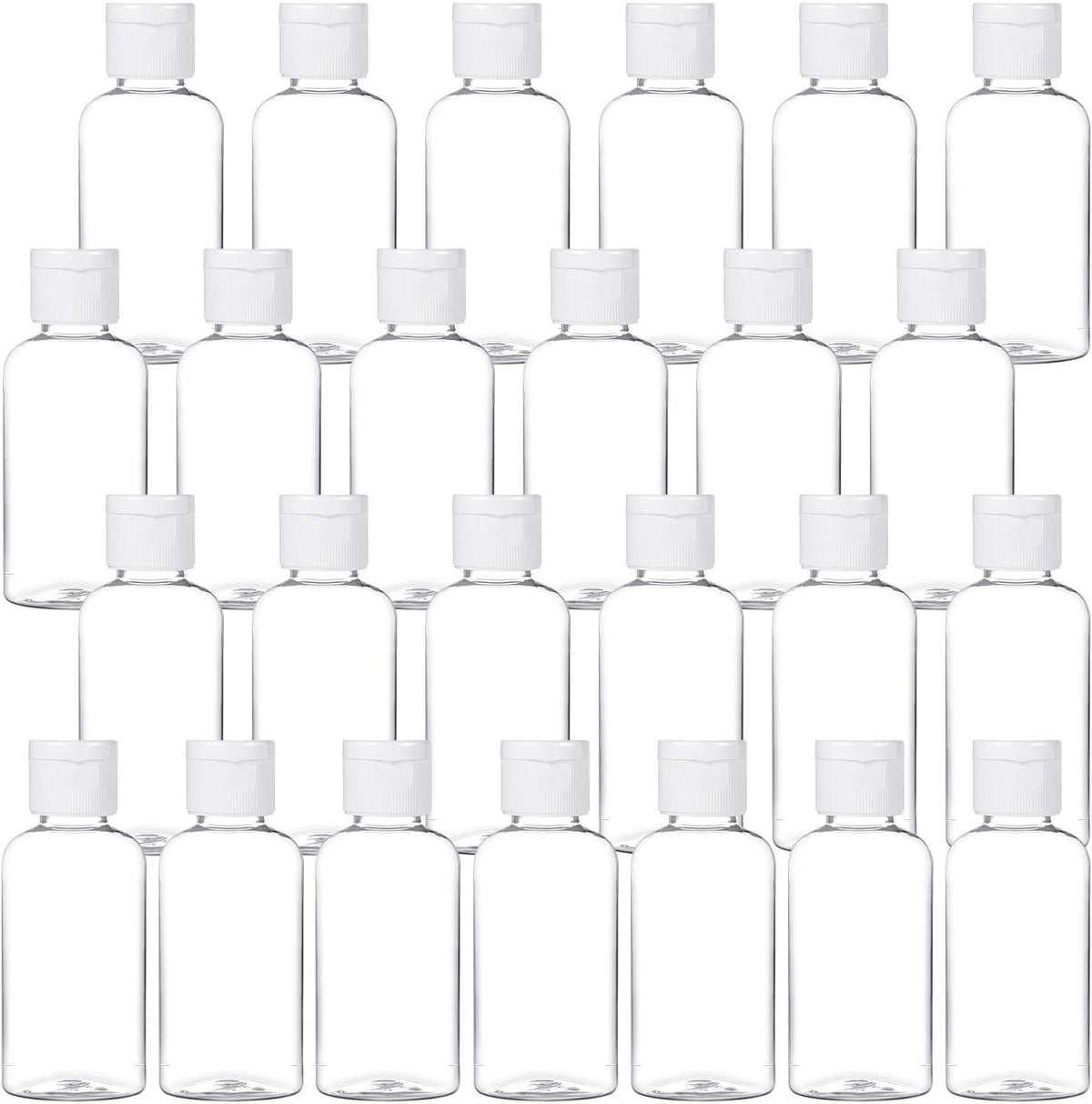 25 Pack 1.7oz Travel Plastic Bottles - Leakproof Refillable Containers