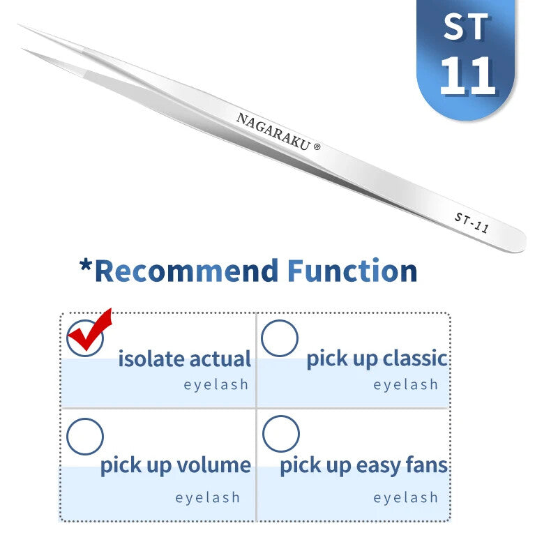 Eyelash Extension Tweezers Stainless Steel 3D Makeup Lash Applicator