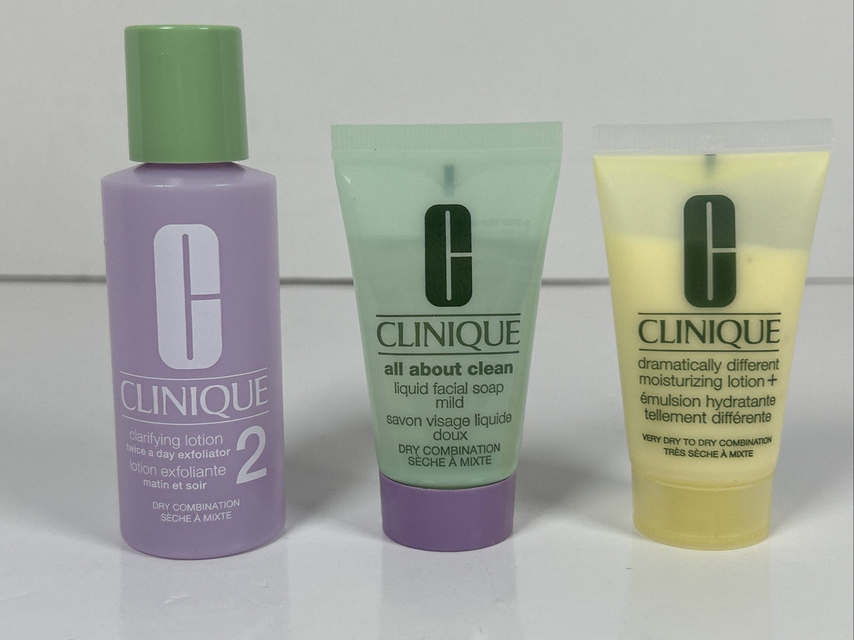 Clinique 3-Step Skin Care Set for Dry & Combination Skin - New