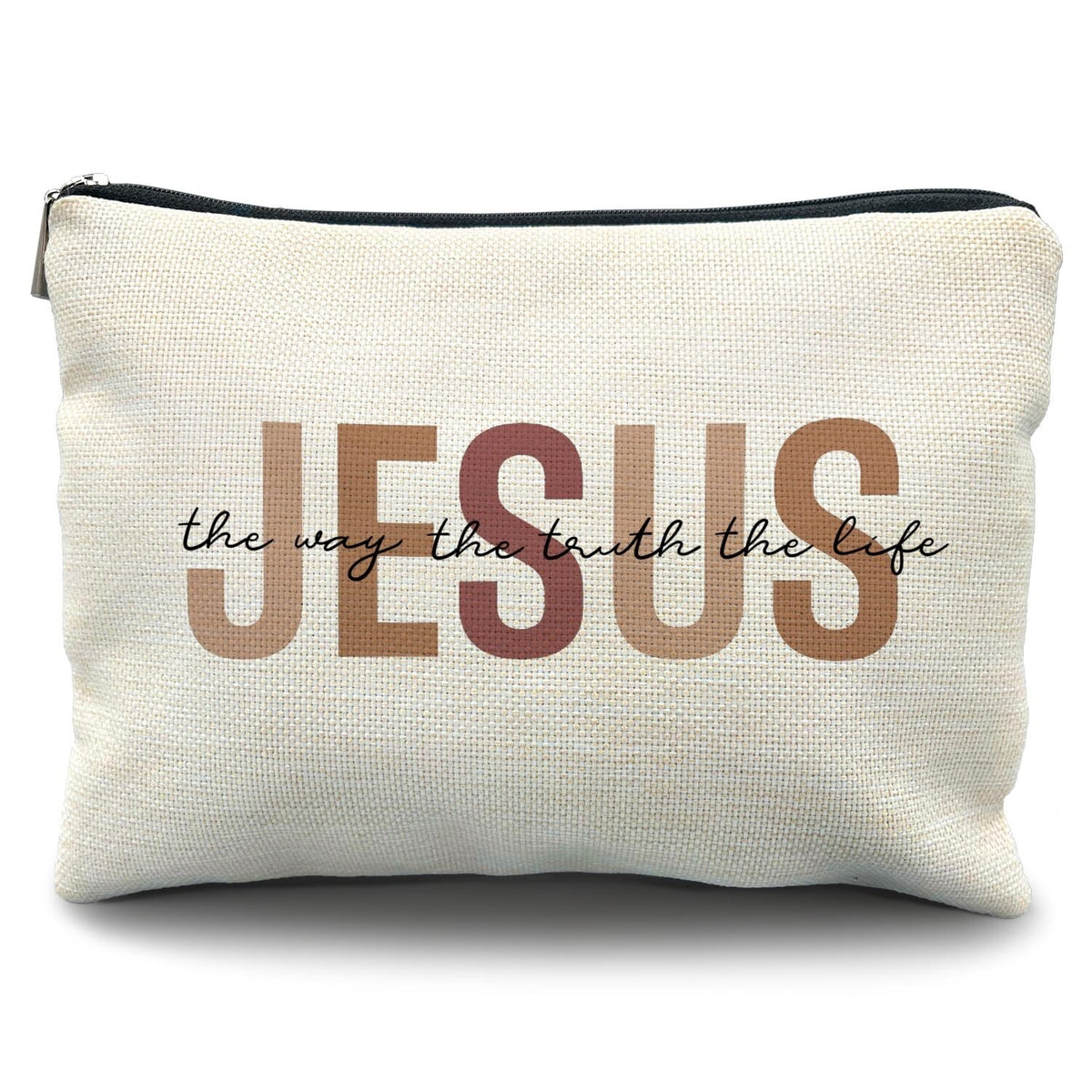 Christian Makeup Bag - Linen Bible Pouch for Women, Gift for Her