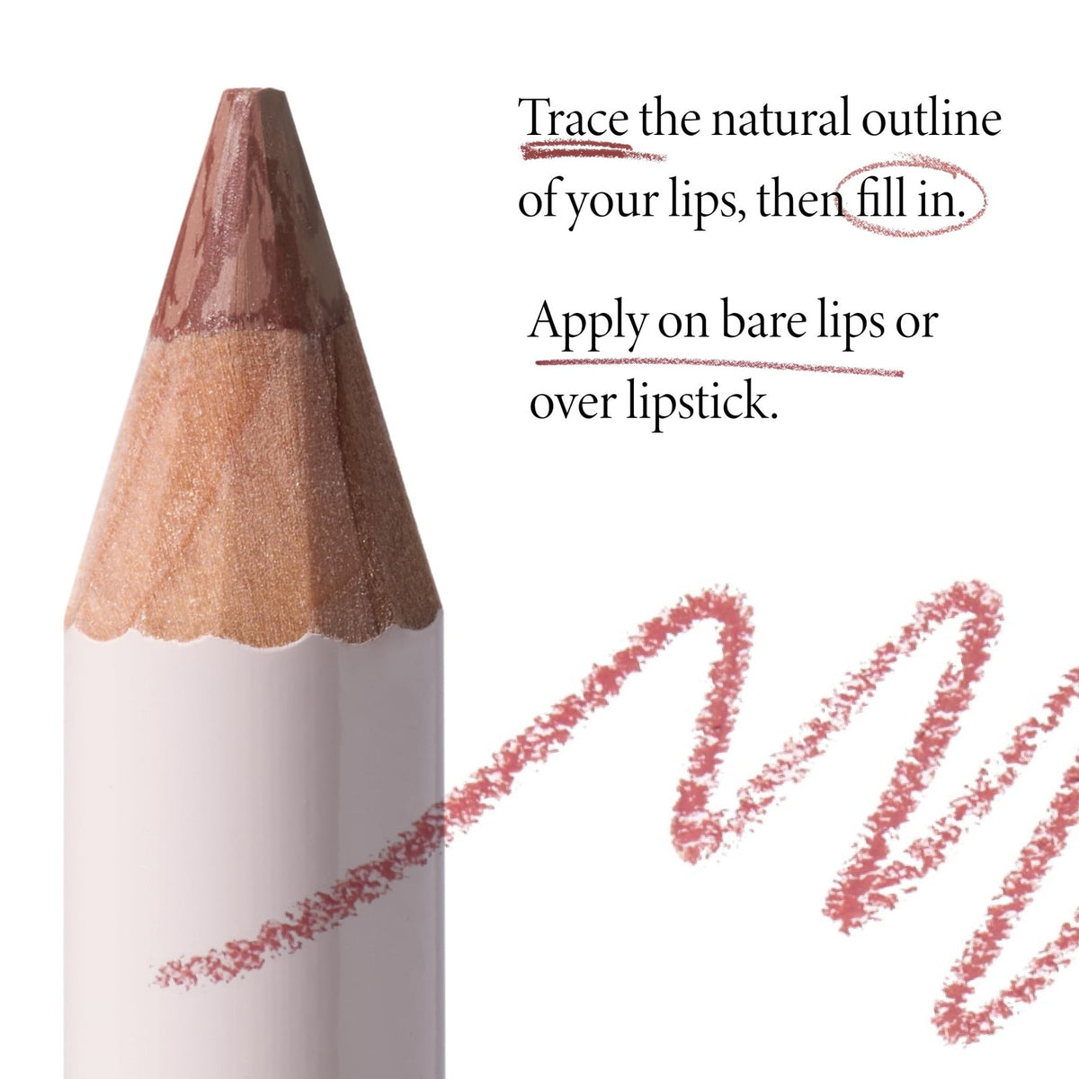 Marbleized Lip Liner Pencil for Fuller, Dimensioned Lips - Neutral Shade